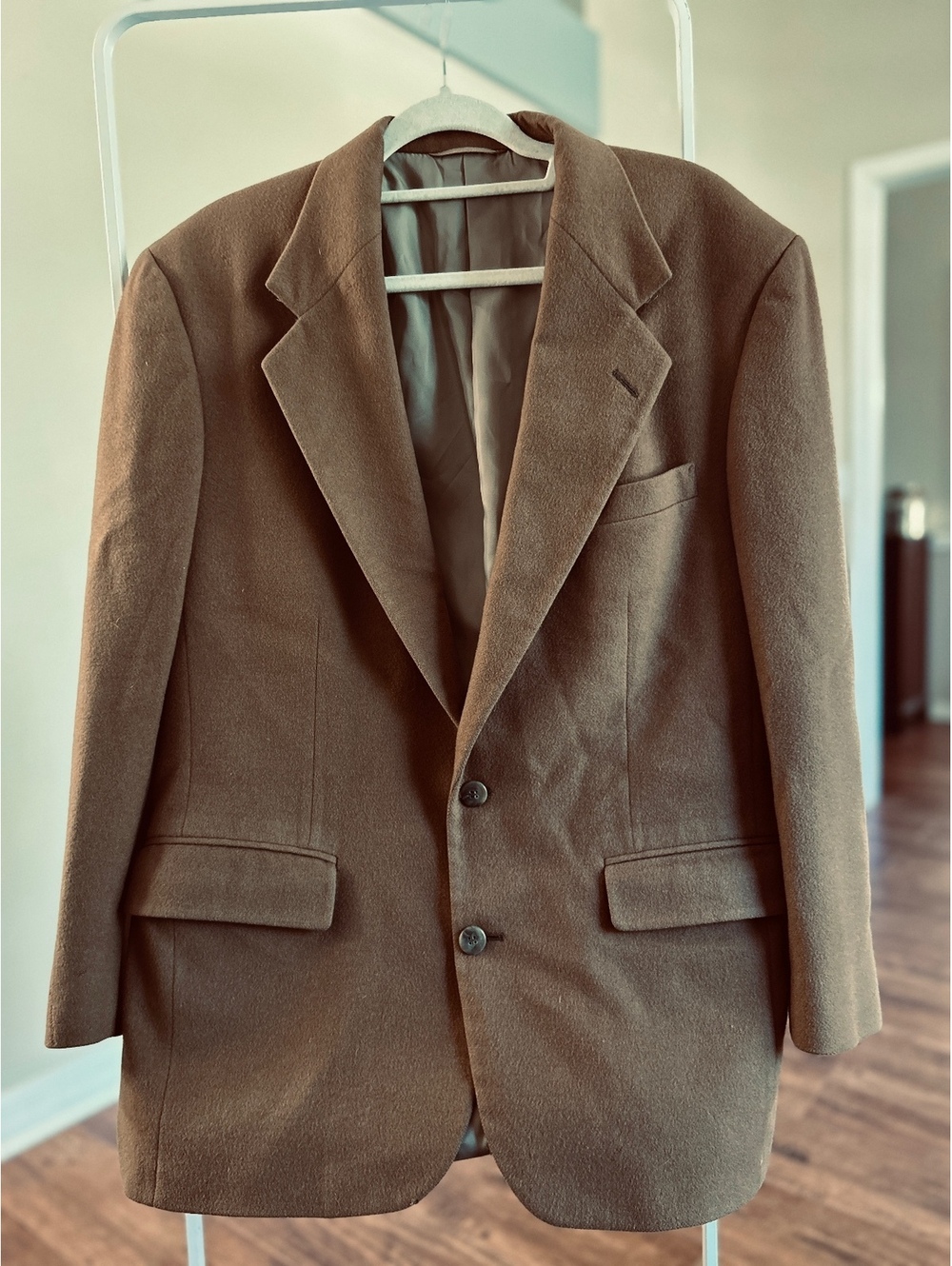 SIZE International Passport Brown Wool Blazer Jacket